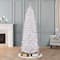 7.5ft. Pre-Lit White Fraser Fir Pencil Artificial Christmas Tree, Clear Lights